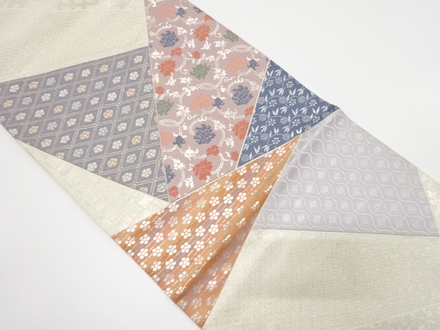 アンティーク　切りばめ名物裂織り出し袋帯（材料）